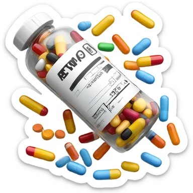 bottle of prescription drugs sticker