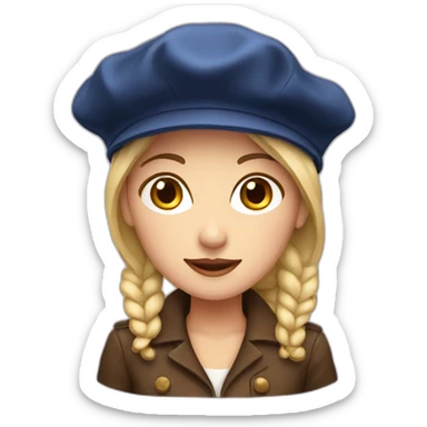 french lady wearing a beret sticker