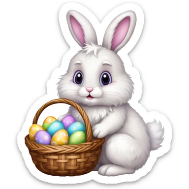 Easter bunny sticker