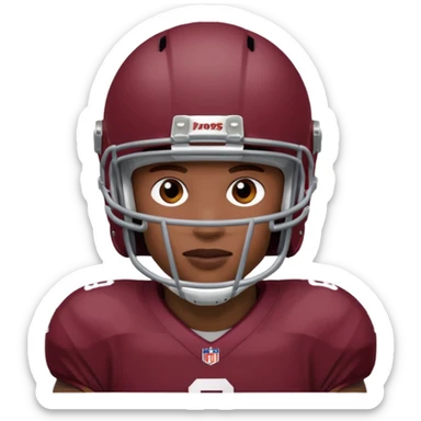 college football player Maroon color sticker