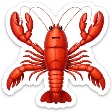 Lobster with tampon sticker