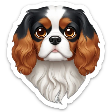 cavalier king charles spaniel tricolor sticker