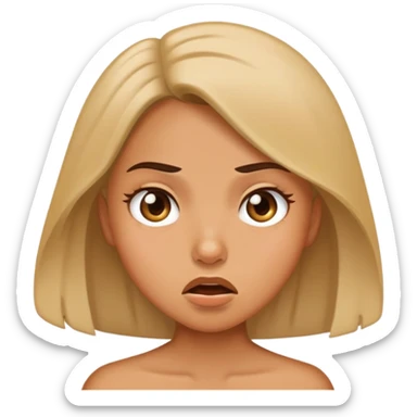 girl with stank face sticker