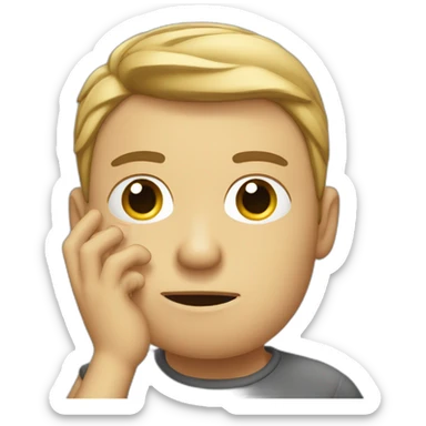 Puzzled man scratching head sticker