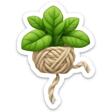 plant and yarn sticker