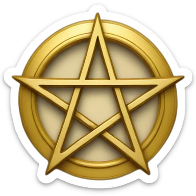 gold pentagram sticker