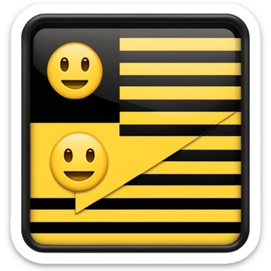 Create 2 yellow lined and 1 black lined flag emoji and put black line between yellow lines sticker