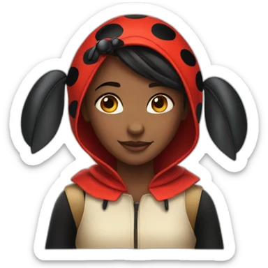Girl dressed as Ladybug sticker