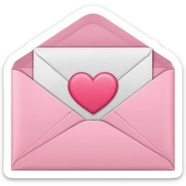 cute pink envelope  sticker