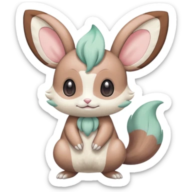 Meloetta-Minccino-Pokémon-Fakémon-creature sticker