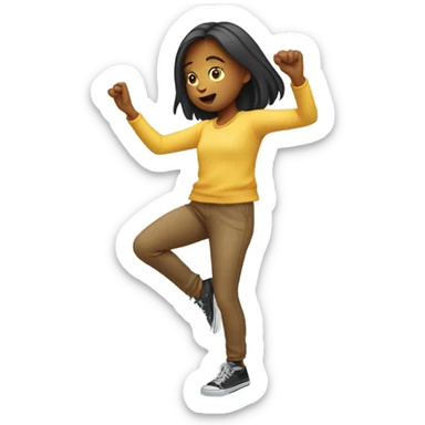 girl doing a dab sticker