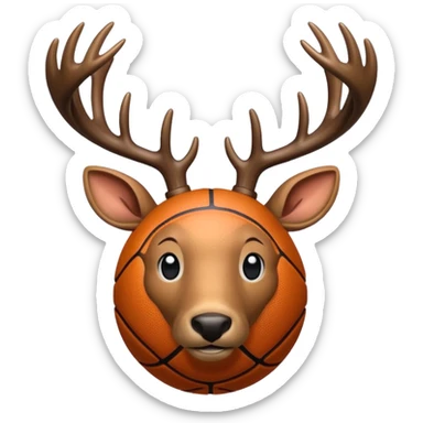 Deer as a basketball  sticker