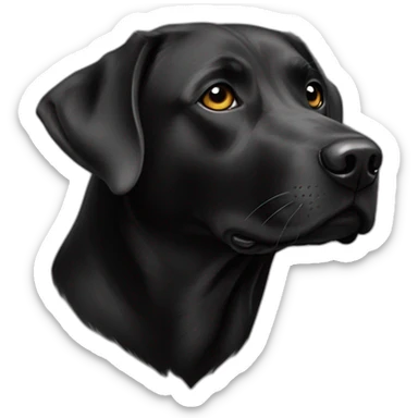 Labrador-noir-chauve-souris sticker