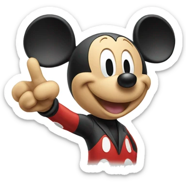 Mickey Mouse waving hello sticker