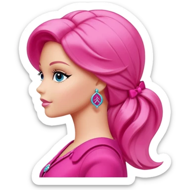 Logo barbie de profil sticker