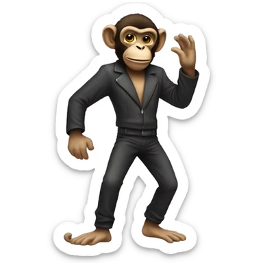 Monkey disco sticker