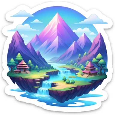 Epic rare complex iridescent aesthetic-scenery sticker
