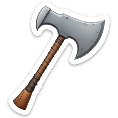 barbarian axe sticker