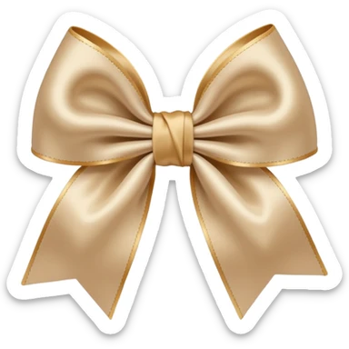 un noeud à cheveux beige sticker