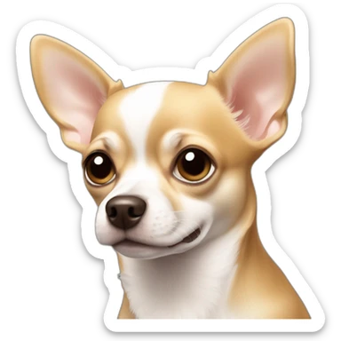 chihuahua tan white sticker