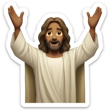 jesus open arms sticker
