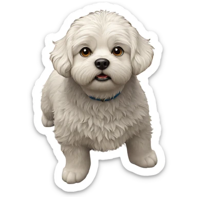 realistic dog portrait close-up sticker