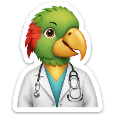 Parrot doctor sticker
