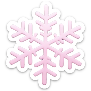 pastel pink snowflake  sticker