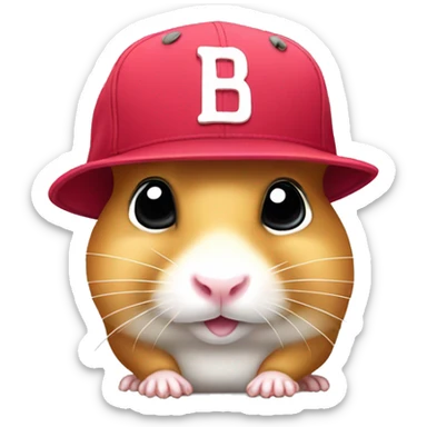 Hamster with snapback sticker