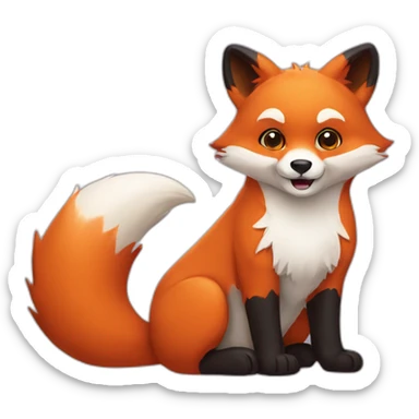 fox + a shared panda sticker