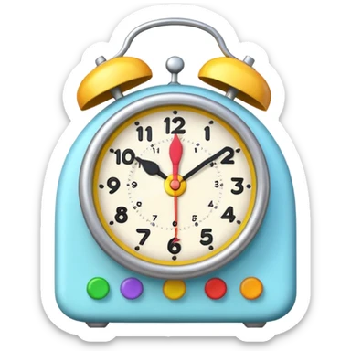 Cake alarm clock sticker