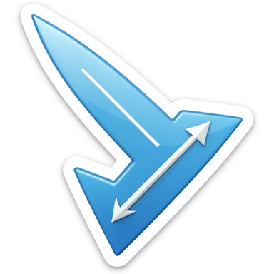 Verificado azul con la flecha blanca sticker