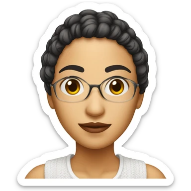 Mulher fazendo crochê  sticker