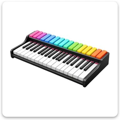 piano keyboard light toy sticker