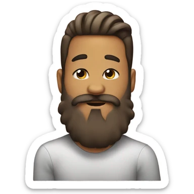 gay kiss one with beard sticker