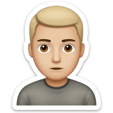 Straight face saying stfu sticker