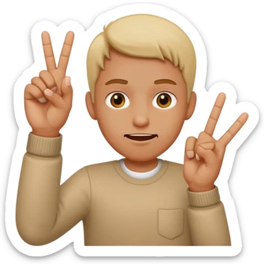 Mischievous with 2 middle fingers sticker