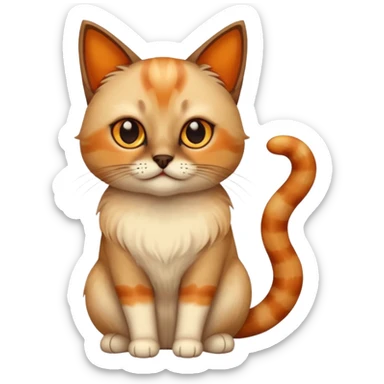 chili siamese cat  sticker