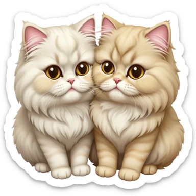 Persian cat kiss sticker