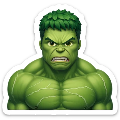 hulk comic book face only sticker