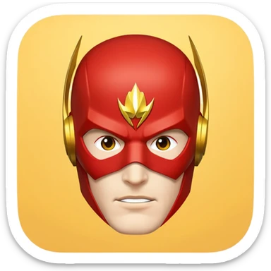 classic Flash superhero face with mask sticker