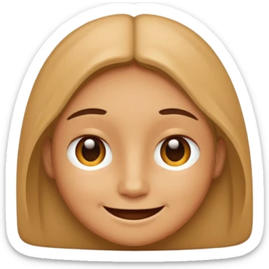 A smiling face with barely open eyes. sticker