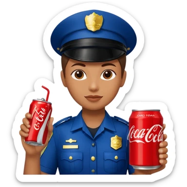 Coca cola police sticker