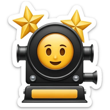 featuring achievements, films, and 100 views, in a style achievement sticker