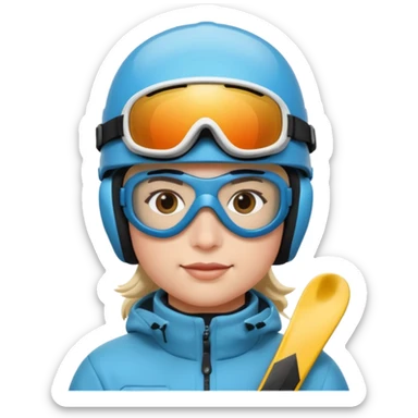 skier sticker