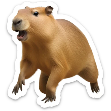 capybara doing a spectacular breakdance sticker