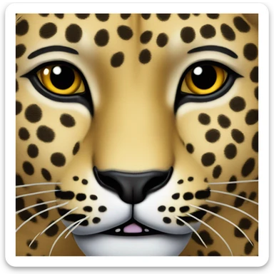 Leopard face  sticker