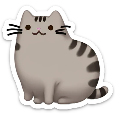 pusheen but orange sticker