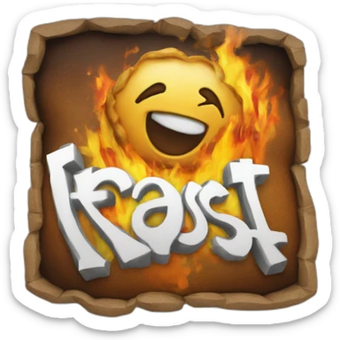A graffiti spelling the word "Roast" sticker
