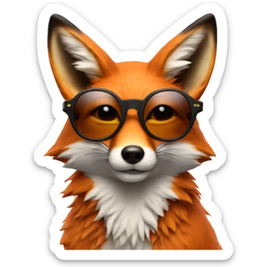 fox wearing 'thug life' sunglasses sticker